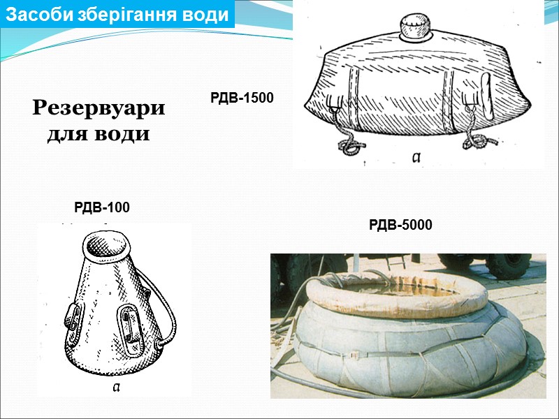 Засоби зберігання води РДВ-1500 РДВ-5000 РДВ-100 Резервуари для води